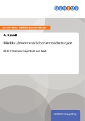 Rückkaufswert von Lebensversicherungen