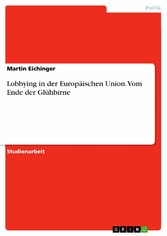 Lobbying in der Europäischen Union. Vom Ende der Glühbirne