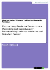 Untersuchung abiotischer Faktoren eines Ökosystems und Darstellung der Zusammenhänge zwischen abiotischen und biotischen Faktoren