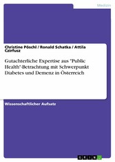 Gutachterliche Expertise aus 'Public Health'-Betrachtung mit Schwerpunkt Diabetes und Demenz in Österreich