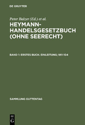 Erstes Buch. Einleitung; §§1-104