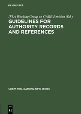 Guidelines for Authority Records and References