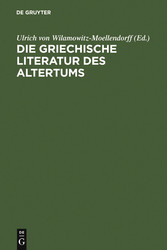 Die griechische Literatur des Altertums