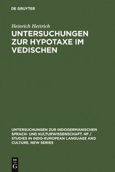 Untersuchungen zur Hypotaxe im Vedischen