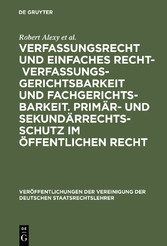 Verfassungsrecht und einfaches Recht - Verfassungsgerichtsbarkeit und Fachgerichtsbarkeit.  Primär- und Sekundärrechtsschutz im Öffentlichen Recht