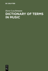 Dictionary of Terms in Music / Wörterbuch Musik