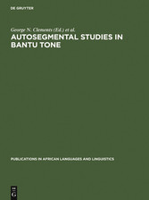 Autosegmental Studies in Bantu Tone