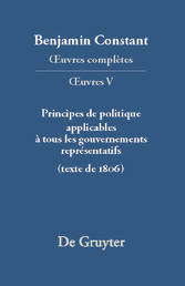 Principes de politique applicables à tous les gouvernements représentatifs