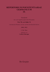 Verzeichnis der in den Supplikenregistern der Poenitentiarie Pius' III. und Julius' II. vorkommenden Personen, Kirchen und Orte des Deutschen Reiches (1503-1513)