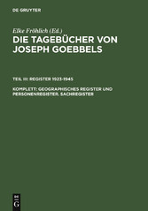 Geographisches Register und Personenregister. Sachregister