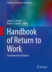 Handbook of Return to Work