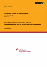 Produktion politischer Räume durch den Ausnahmezustand bei Carl Schmitt und Giorgio Agamben