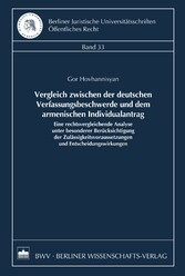 Vergleich zwischen der deutschen Verfassungsbeschwerde und dem armenischen Individualantrag