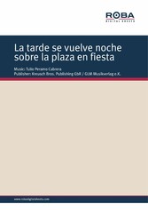 La tarde se vuelve noche sobre la plaza en fiesta