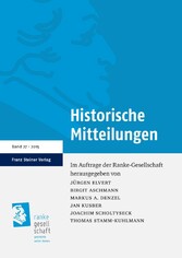 Historische Mitteilungen 27 (2015)