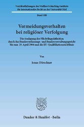 Vermeidungsverhalten bei religiöser Verfolgung.