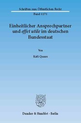 Einheitlicher Ansprechpartner und effet utile im deutschen Bundesstaat.