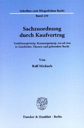 Sachzuordnung durch Kaufvertrag.