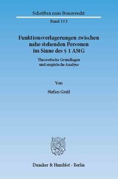 Funktionsverlagerungen zwischen nahe stehenden Personen im Sinne des § 1 AStG.