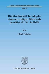 Die Strafbarkeit der Abgabe eines unrichtigen Bilanzeids gemäß § 331 Nr. 3a HGB.