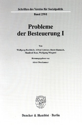 Probleme der Besteuerung I.