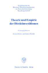 Theorie und Empirie der Direktinvestitionen.