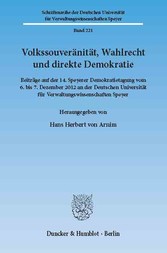 Volkssouveränität, Wahlrecht und direkte Demokratie.