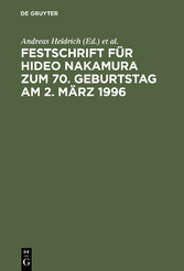 Festschrift für Hideo Nakamura zum 70. Geburtstag am 2. März 1996