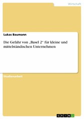 Die Gefahr von 'Basel 2' für kleine und mittelständischen Unternehmen