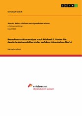 Branchenstrukturanalyse nach Michael E. Porter für deutsche Automobilhersteller auf dem chinesischen Markt