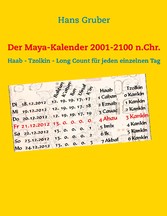 Der Maya-Kalender 2001-2100 n.Chr.