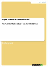 Auswahlkriterien für Standard Software