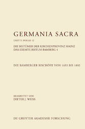 Die Bamberger Bischöfe von 1693 bis 1802. Das exemte Bistum Bamberg 4