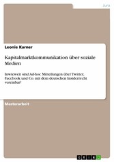 Kapitalmarktkommunikation über soziale Medien