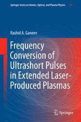 Frequency Conversion of Ultrashort Pulses in Extended Laser-Produced Plasmas