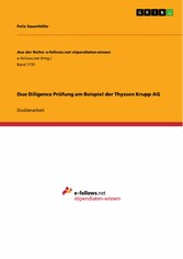 Due Diligence Prüfung am Beispiel der Thyssen Krupp AG