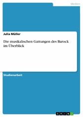 Die musikalischen Gattungen des Barock im Überblick