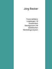 Personalbilanz Lesebogen 19 Studienfach Management mit statistischen Marketinganalysen