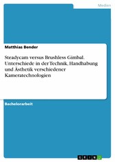 Steadycam versus Brushless Gimbal. Unterschiede in der Technik, Handhabung und Ästhetik verschiedener Kameratechnologien