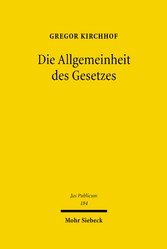 Die Allgemeinheit des Gesetzes