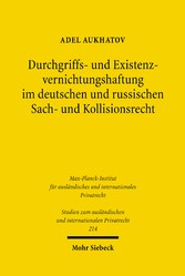 Durchgriffs- und Existenzvernichtungshaftung im deutschen und russischen Sach- und Kollisionsrecht