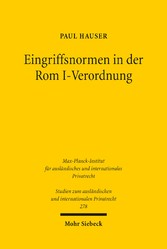 Eingriffsnormen in der Rom I-Verordnung