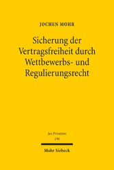 Sicherung der Vertragsfreiheit durch Wettbewerbs- und Regulierungsrecht