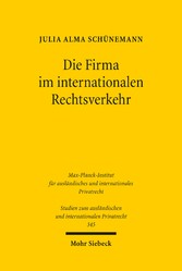 Die Firma im internationalen Rechtsverkehr