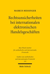 Rechtsunsicherheiten bei internationalen elektronischen Handelsgeschäften