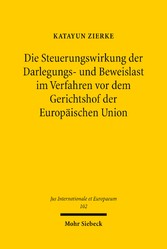 Die Steuerungswirkung der Darlegungs- und Beweislast im Verfahren vor dem Gerichtshof der Europäischen Union