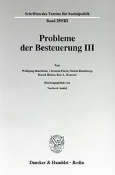 Probleme der Besteuerung III.