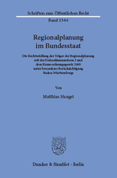 Regionalplanung im Bundesstaat.