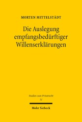 Die Auslegung empfangsbedürftiger Willenserklärungen