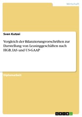 Vergleich der Bilanzierungvorschriften zur Darstellung von Leasinggeschäften nach HGB, IAS und US-GAAP